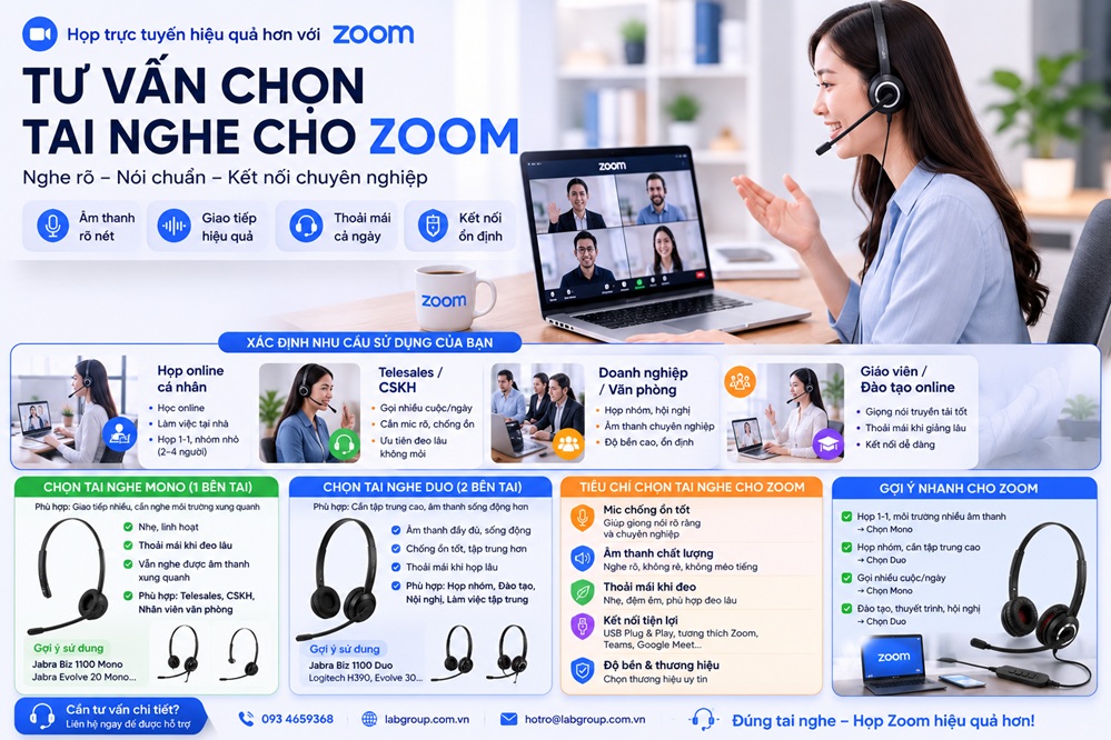 tu vẫn chon tai nghe cho zoom họp trực tuyến tối ưu nhất